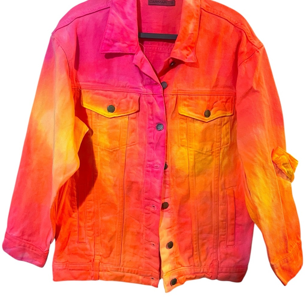 Vibrant Pink and Orange Women's Jacket